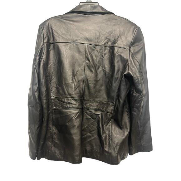 Vintage Wilsons Leather Maxima Classic Buttery Soft Black Leather Jacket XL - Picture 2 of 3